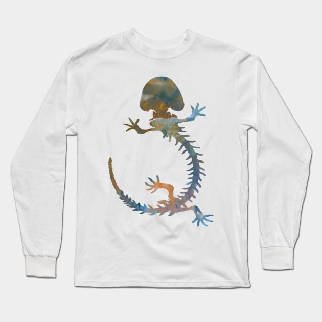 Hellbender Skeleton Long Sleeve T-Shirt by BittenByErmines